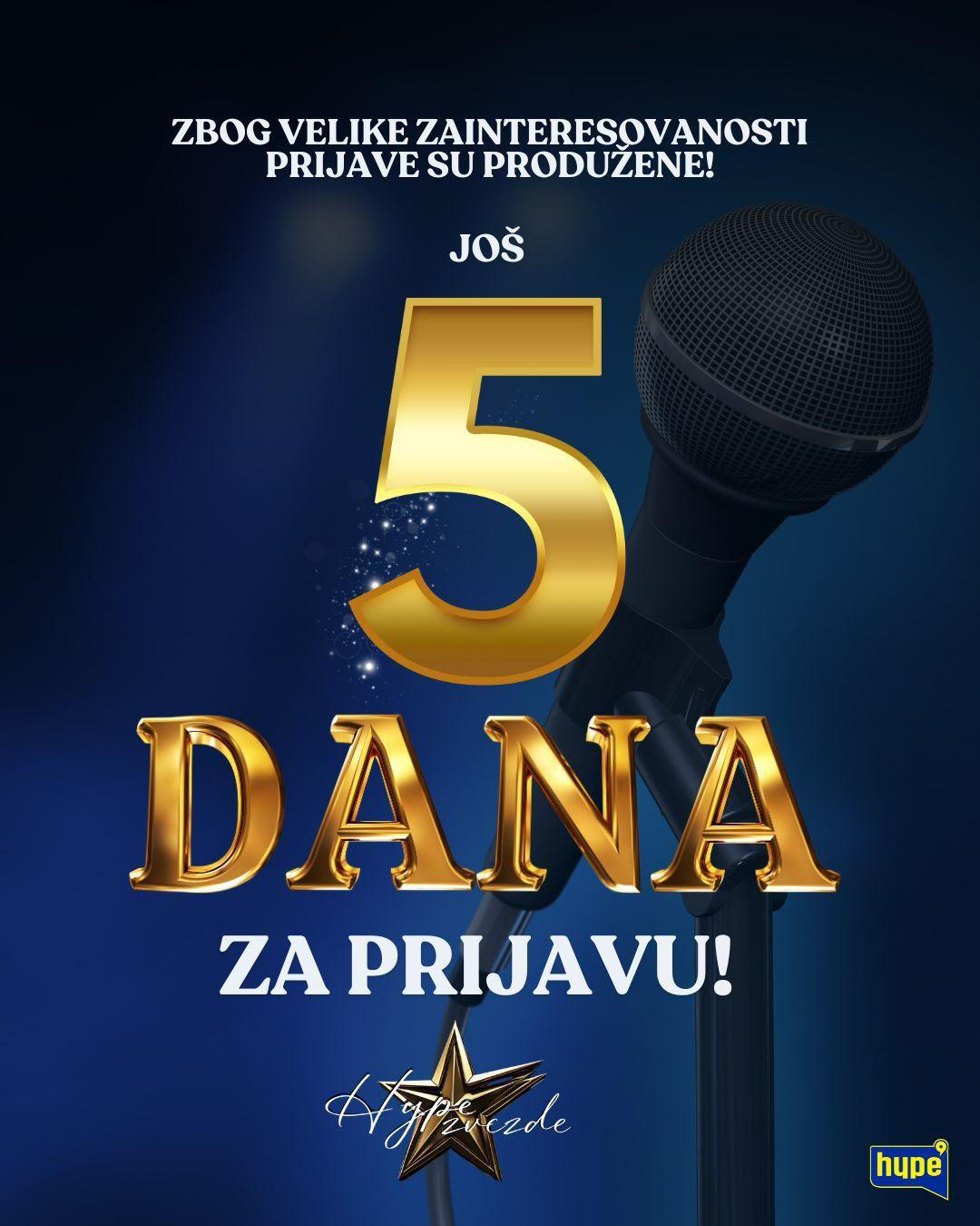 PRIJAVETE SE ZA HYPE ZVEZDE! OSTANAA 5 DENA! Ova se site informacii!